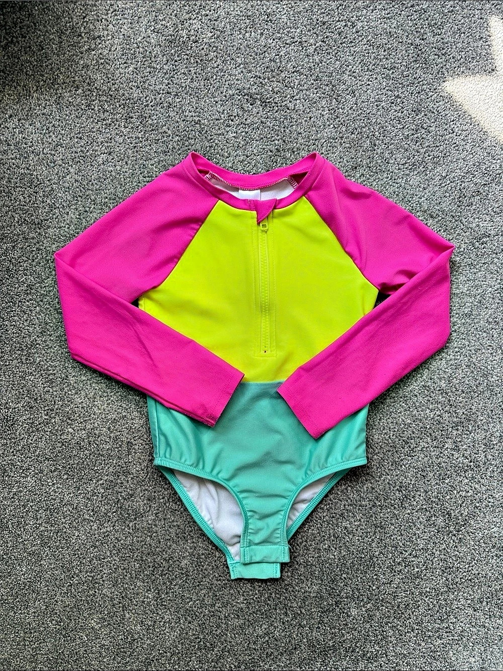 Cat and Jack Color Block Long Sleeve One Piece